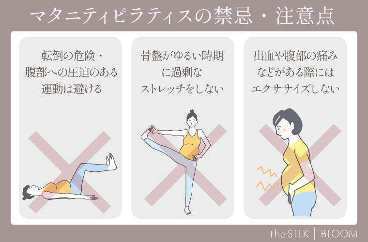 マタニティピラティスの禁忌・注意点の画像