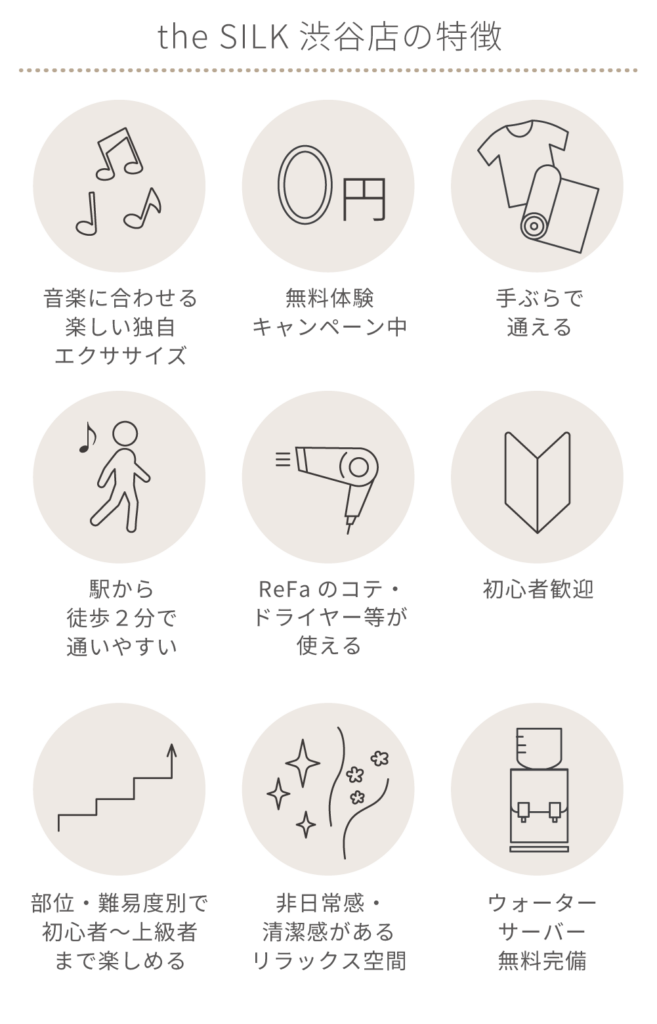 the SILK渋谷店の特徴